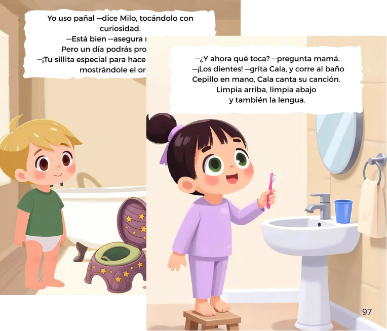 Foto milo y cala seccion personajes